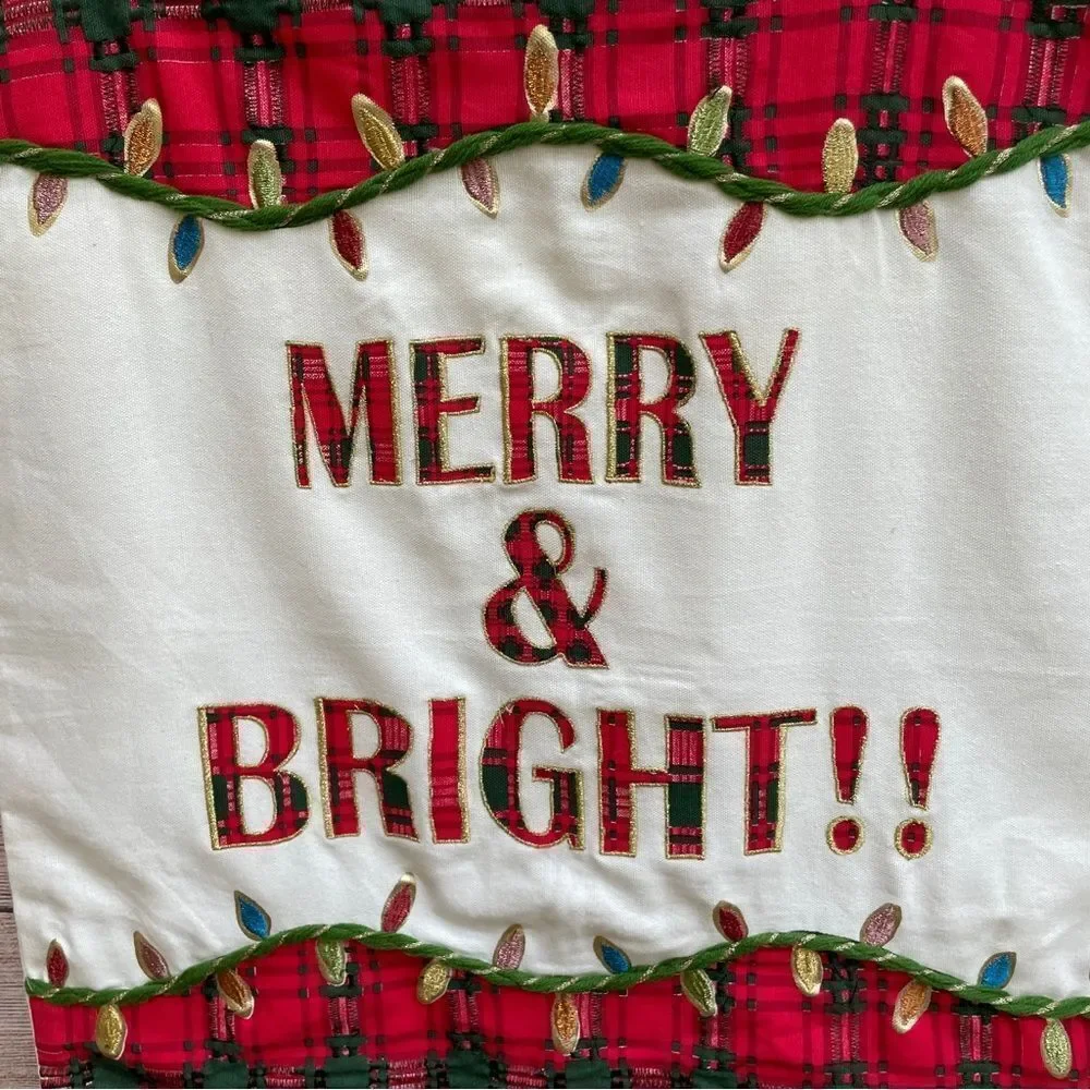 NEW WITH TAGS TWO RIZZY HOME MERRY AND BRIGHT‎ CHRISTMAS PILLOW COVERS